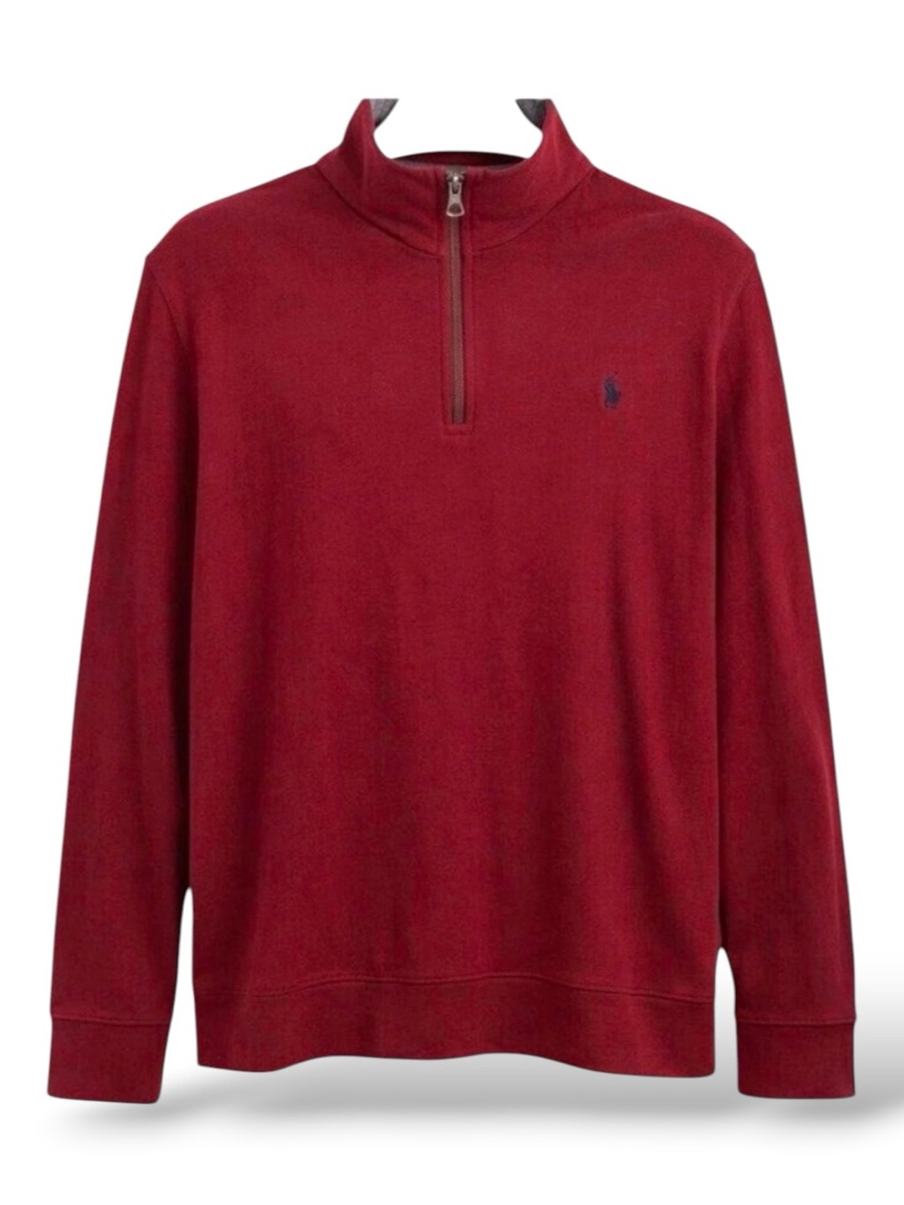Polo Ralph Lauren Burgundy Half-Zip Pullover Sweatshirt Long Sleeve Mens Size XL
